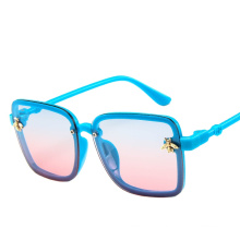 small bee children sunglasses 2020 new arrivals trendy cute  shades uv400 plastic square sun glasses girl 76605
